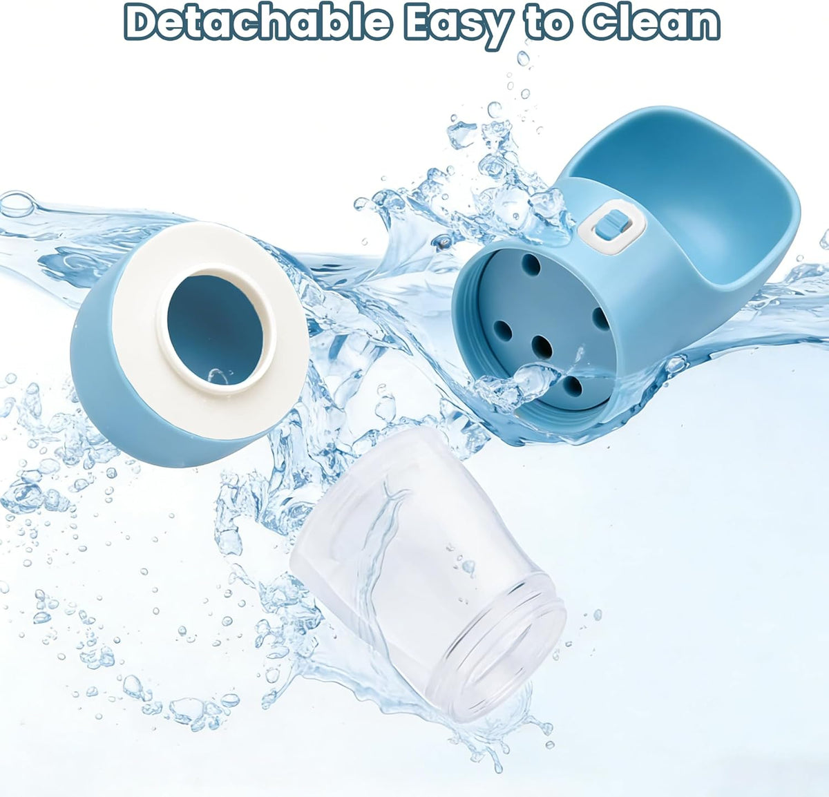 Dishwasher-Safe 2-in-1 Portable Dog Travel Bottle